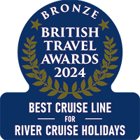 Bronze British Travel Awards 2024 Best Cruise Line for River Cruise Holidays Bronze British Travel Awards 2024 Best Cruise Line for River Cruise Holidays